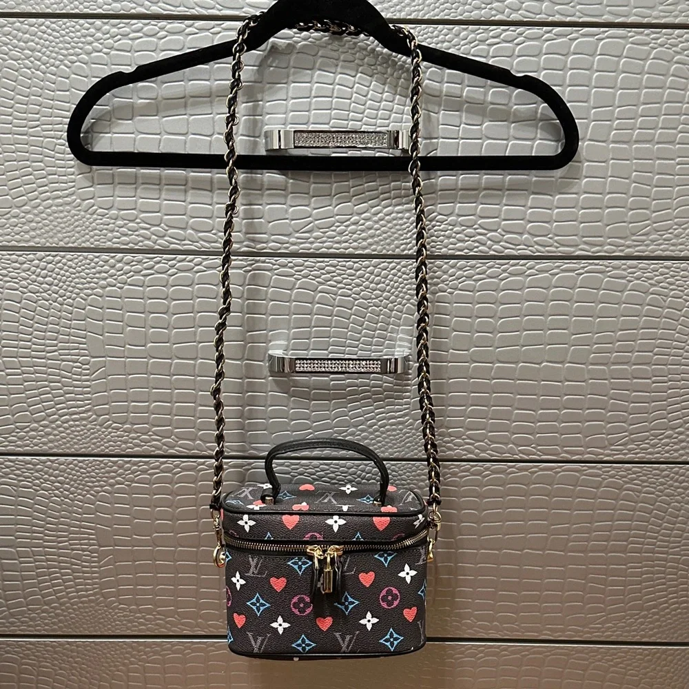 Black Multicolor Flowers Cosmetic Bag - Picture 16 of 16